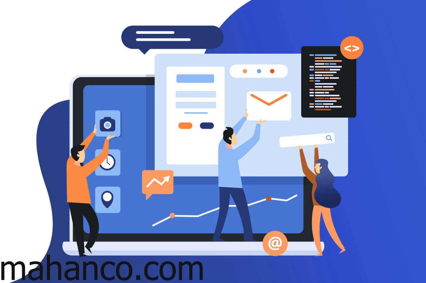 تصویری جالب از طراحی سایت خدماتی