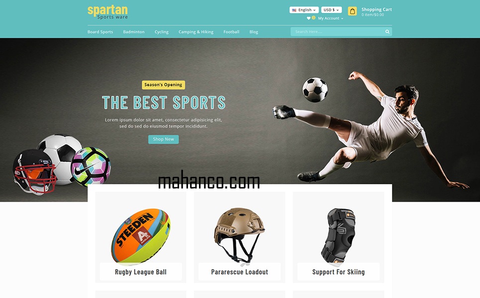 فروشگاه اینترنتی محصولات ورزشی
